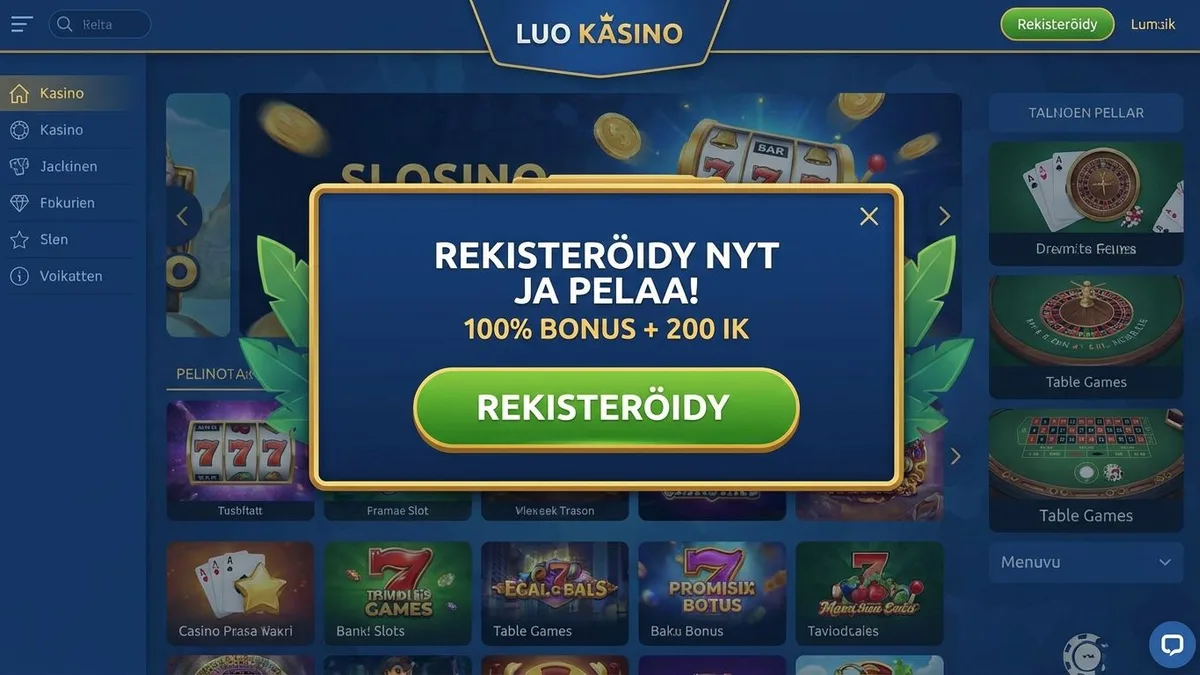 Rekisteröidy bonuksella